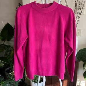 ❤️💖Karen Scott Hot Pink Zip Back Mockneck Sweater-XL-EUC